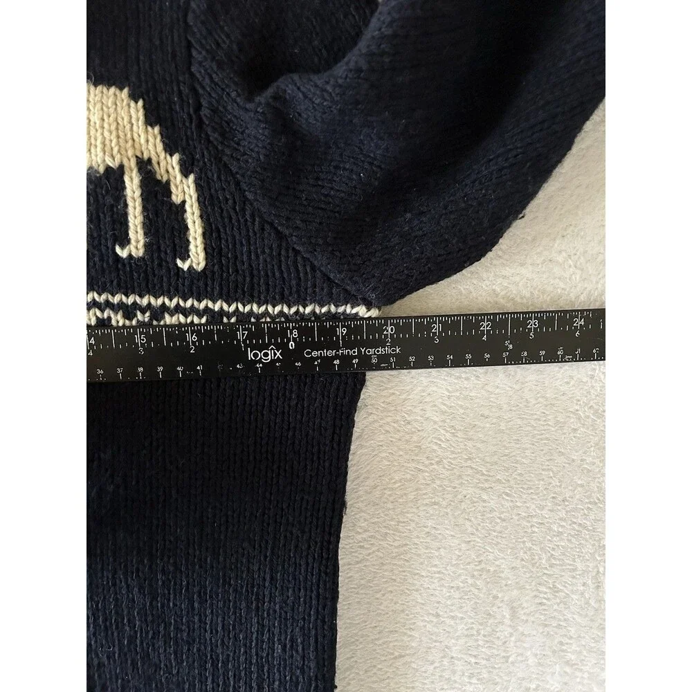 Abercrombie&Fitch Vintage Fair Isle Wool Blend Moose Sweater 90’s Large - Picture 6 of 7